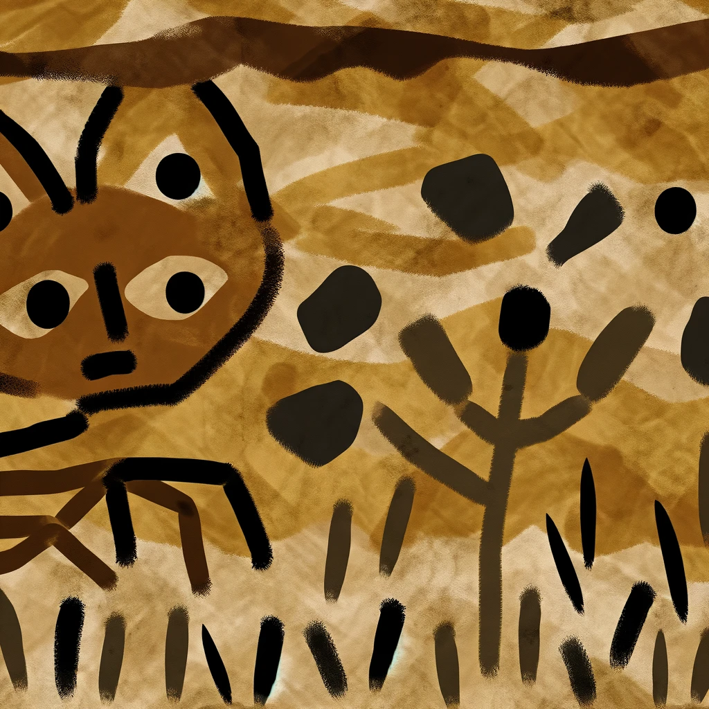 お花畑で遊ぶ子猫の画像