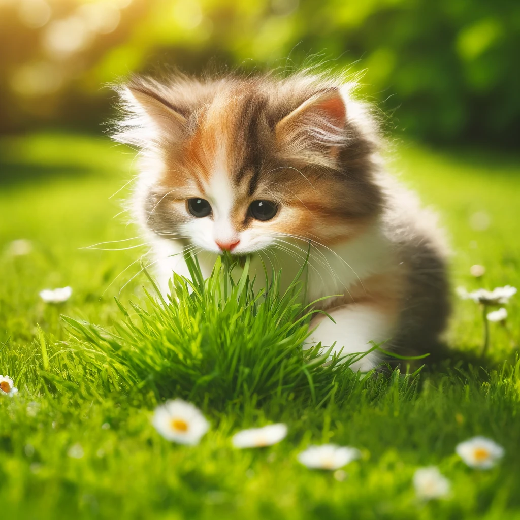 プロンプトは「草原で遊ぶ子猫の写真を生成してください」by DALL·E