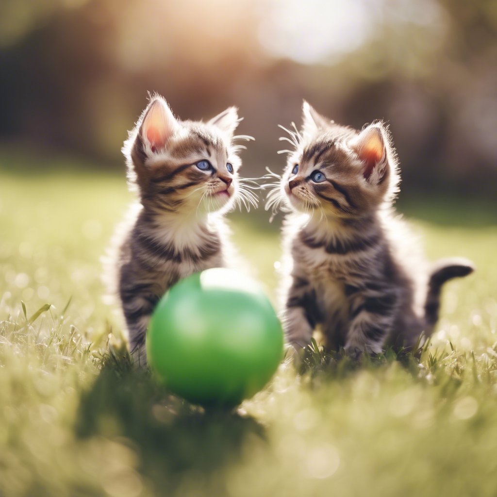 プロンプトは「ボールで遊子猫の写真を生成してください」by DreamStadio