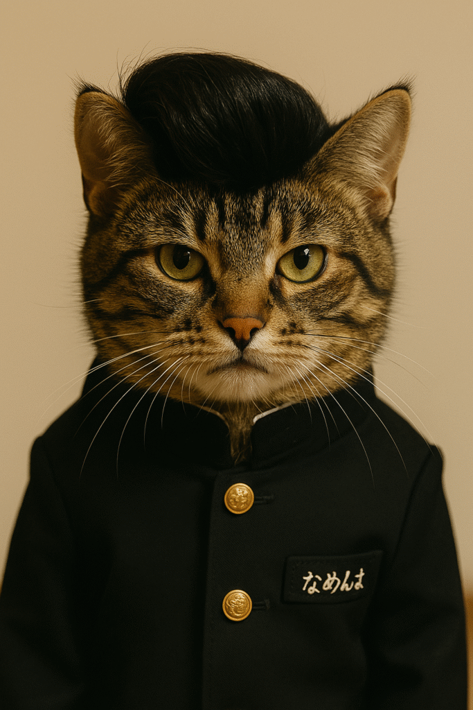 プロンプトは「なめ猫風の猫の写真を生成してください」by ChatGPT