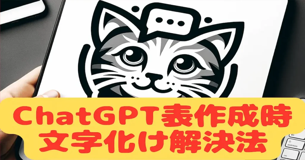 ChatGPT表作成時文字化け解決法