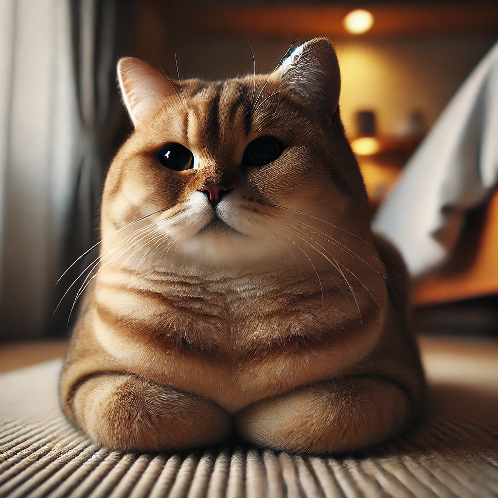 プロンプトは「香箱座りをする猫の写真を生成してください」by DALL·E