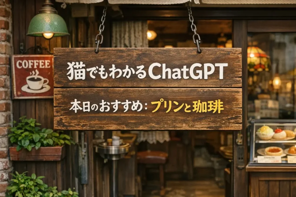 ChatGPTで生成した昭和喫茶の画像