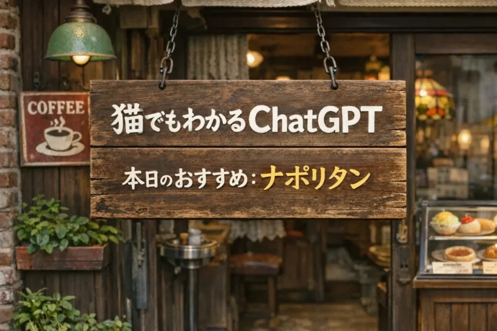 ChatGPTで生成した昭和喫茶の画像