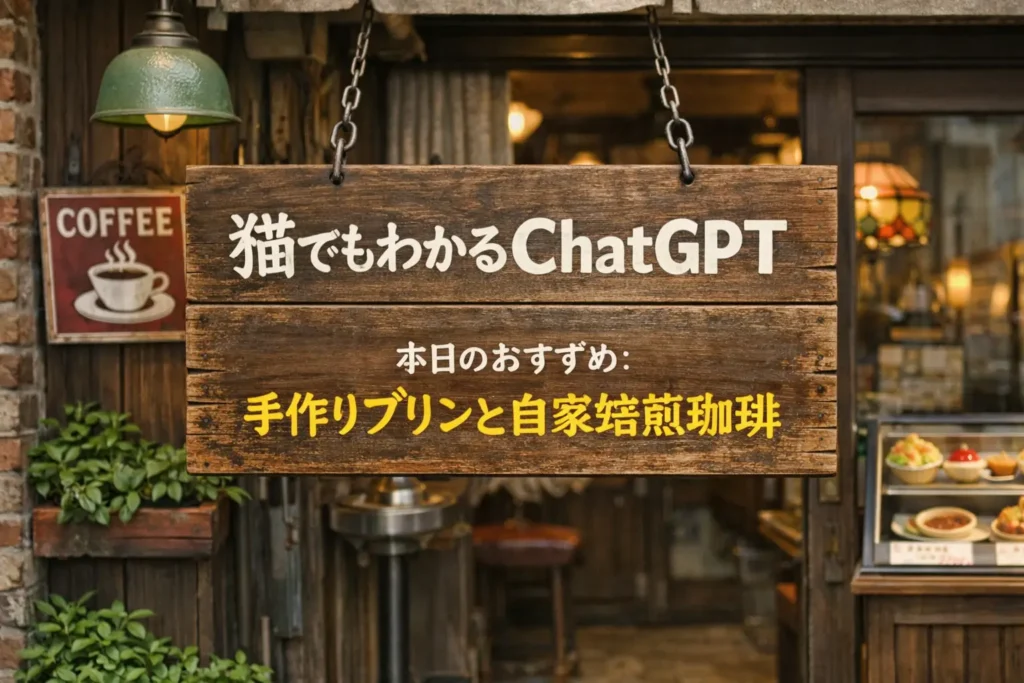 ChatGPTで生成した昭和喫茶の画像